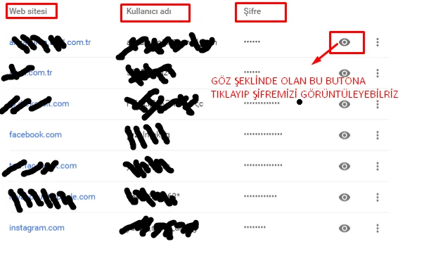 Google Chromeda Kayıtlı Şifreleri Görme 5 - Google Chrome'da Kayıtlı Şifreleri Görme (Resimli Anlatım)