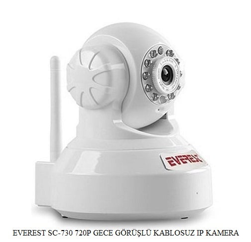 EVEREST SC-730 720P Gece Görüşlü, Kablosuz IP Kamera Özellikleri ve Fiyatı
