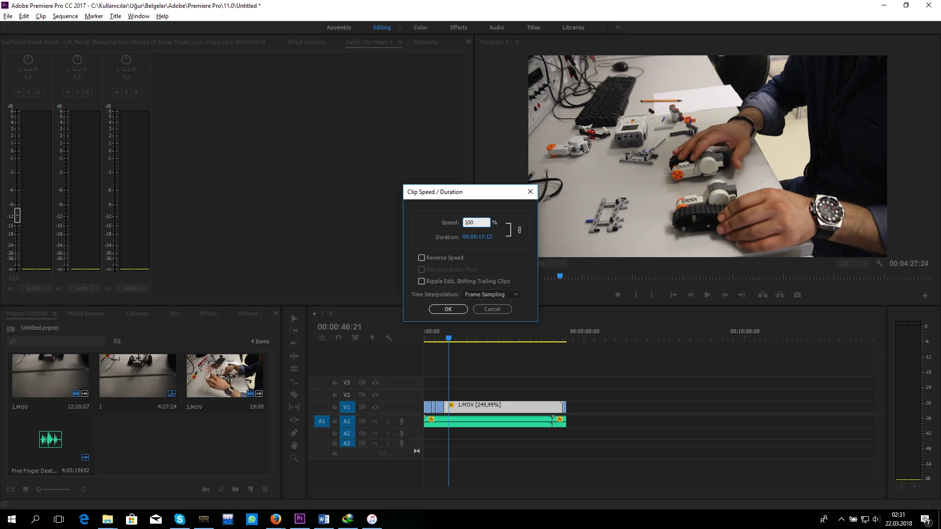 Adobe Premiere Pro ile Video Hızlandırma Resimli Anlatım 2 - Adobe Premiere Pro ile Video Hızlandırma (Resimli Anlatım)