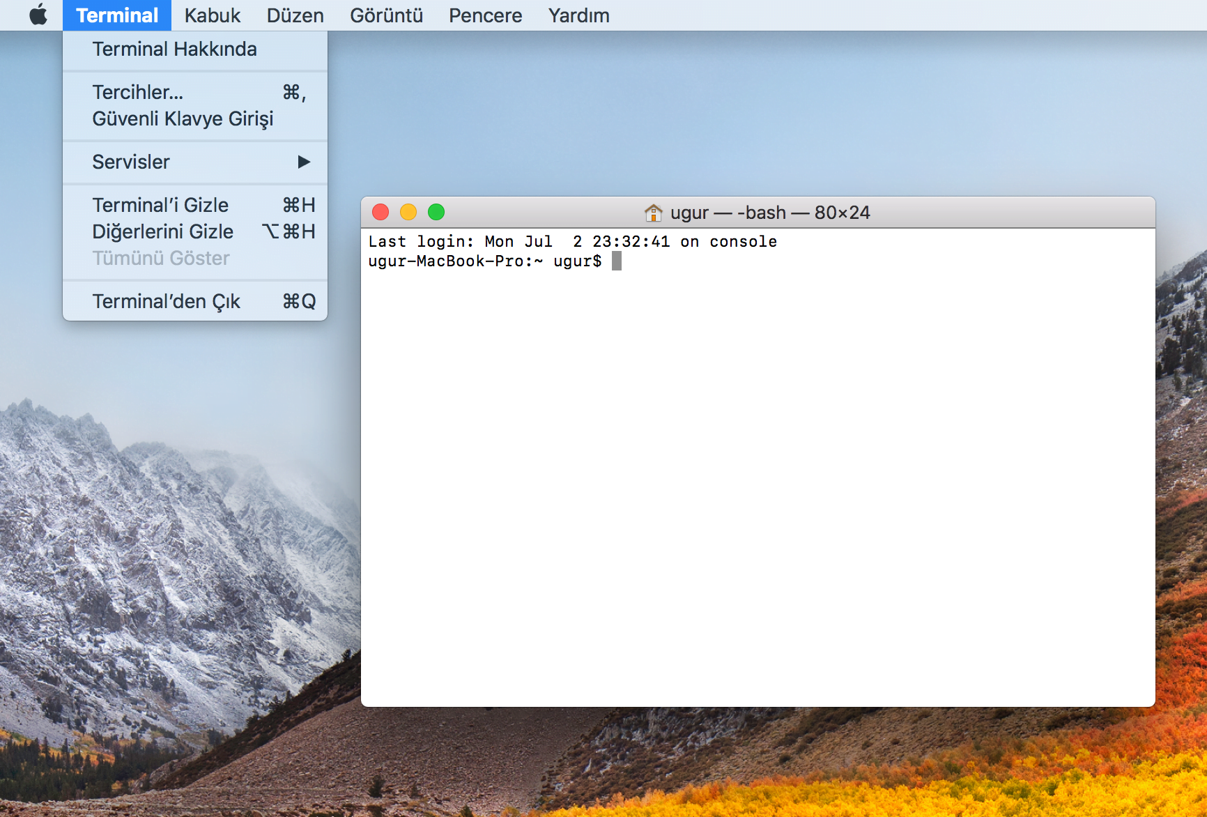 2 - Terminal Yazı Rengi Nasıl Değiştirilir ?
