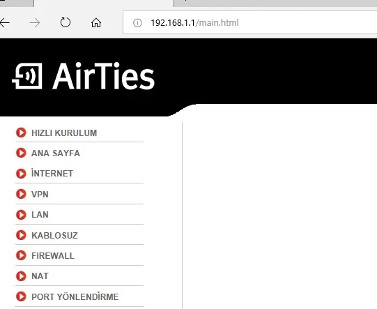 airties dhcp değiştirme 5 - AirTies Modemlerde IP Değiştirme! (Resimli Anlatım)