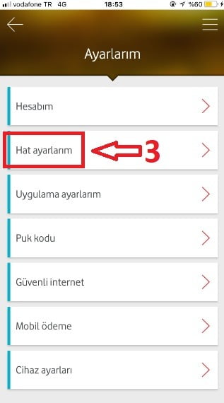 Vodafone Hatlarda Telekonferans ve 4.5G Ayarı Nasıl Aktifleştirilir 3
