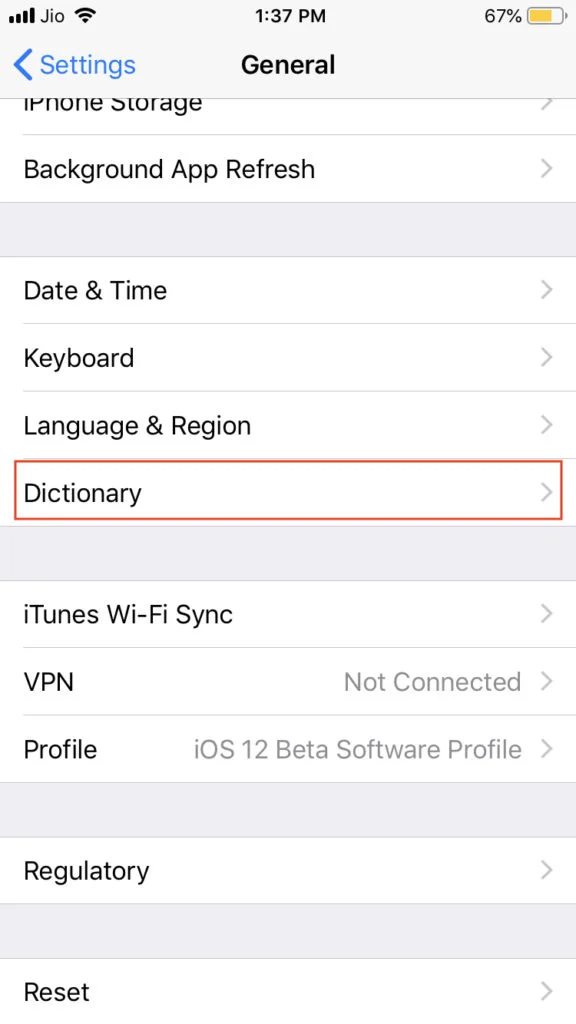 iOS 12de Thesaurusu Etkinleştirme 2 - iOS 12'de Thesaurus'u Nasıl Etkinleştirebilirsiniz?