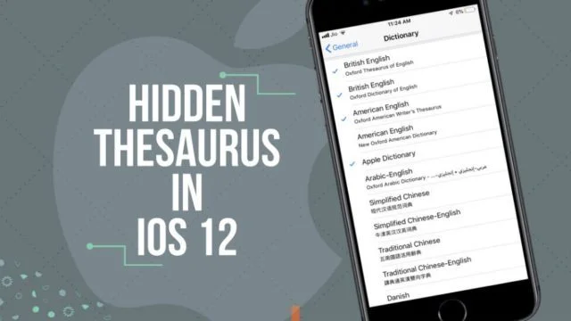 iOS 12'de Thesaurus'u Nasıl Etkinleştirebilirsiniz?