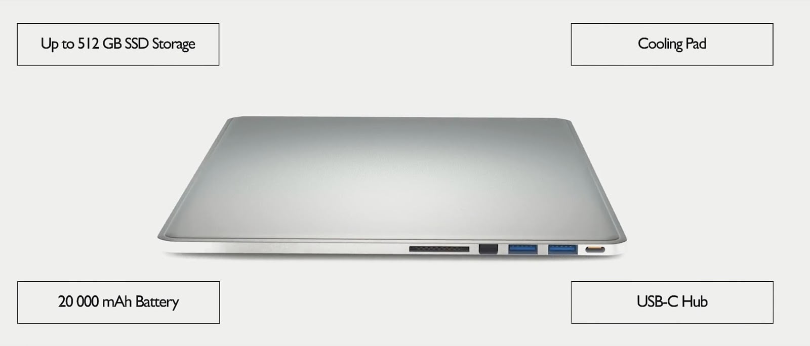MacBook için Powerbank Line Dock Battery Storage 2