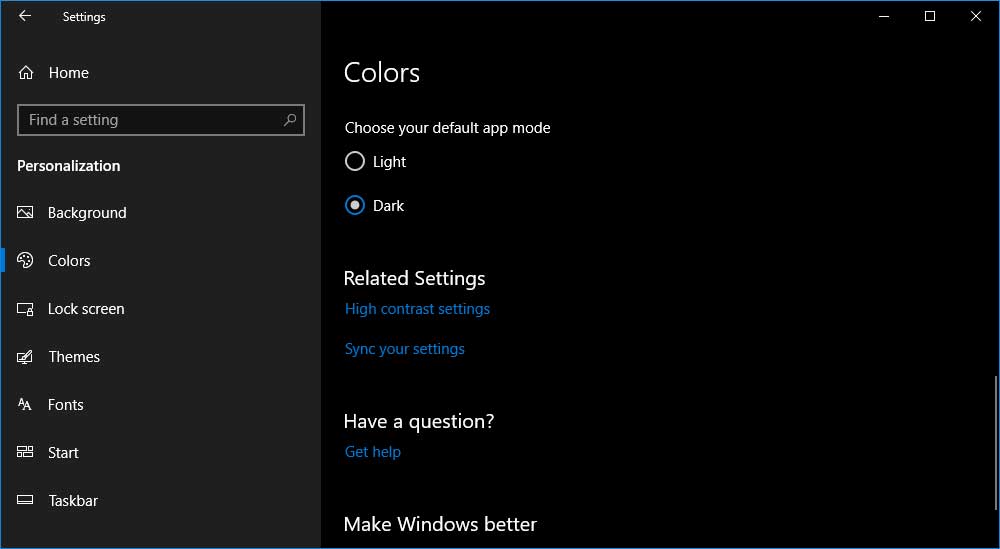 Windows 10da Koyu Tema Modu Dark Mode Etkinleştirme 3