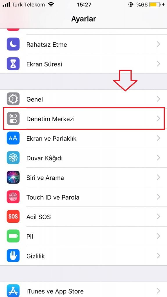 iPhone, iPad veya iPod’da Ekran Kaydı Almak için Denetim Merkezi