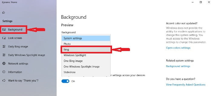 Bingin Duvar Kağıdı Resimlerini Windows 10da Arka Plan Resmi Olarak Ayarlama 2