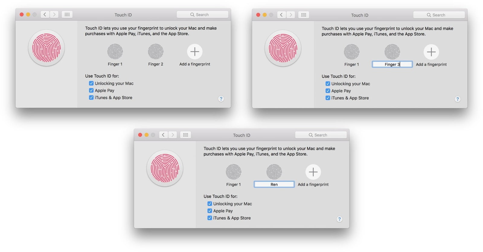 MacBook Airde veya MacBook Proda Touch ID Ayarlama 4