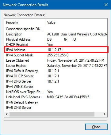 Windows 10da Bilgisayarın IP Adresini Bulma 11