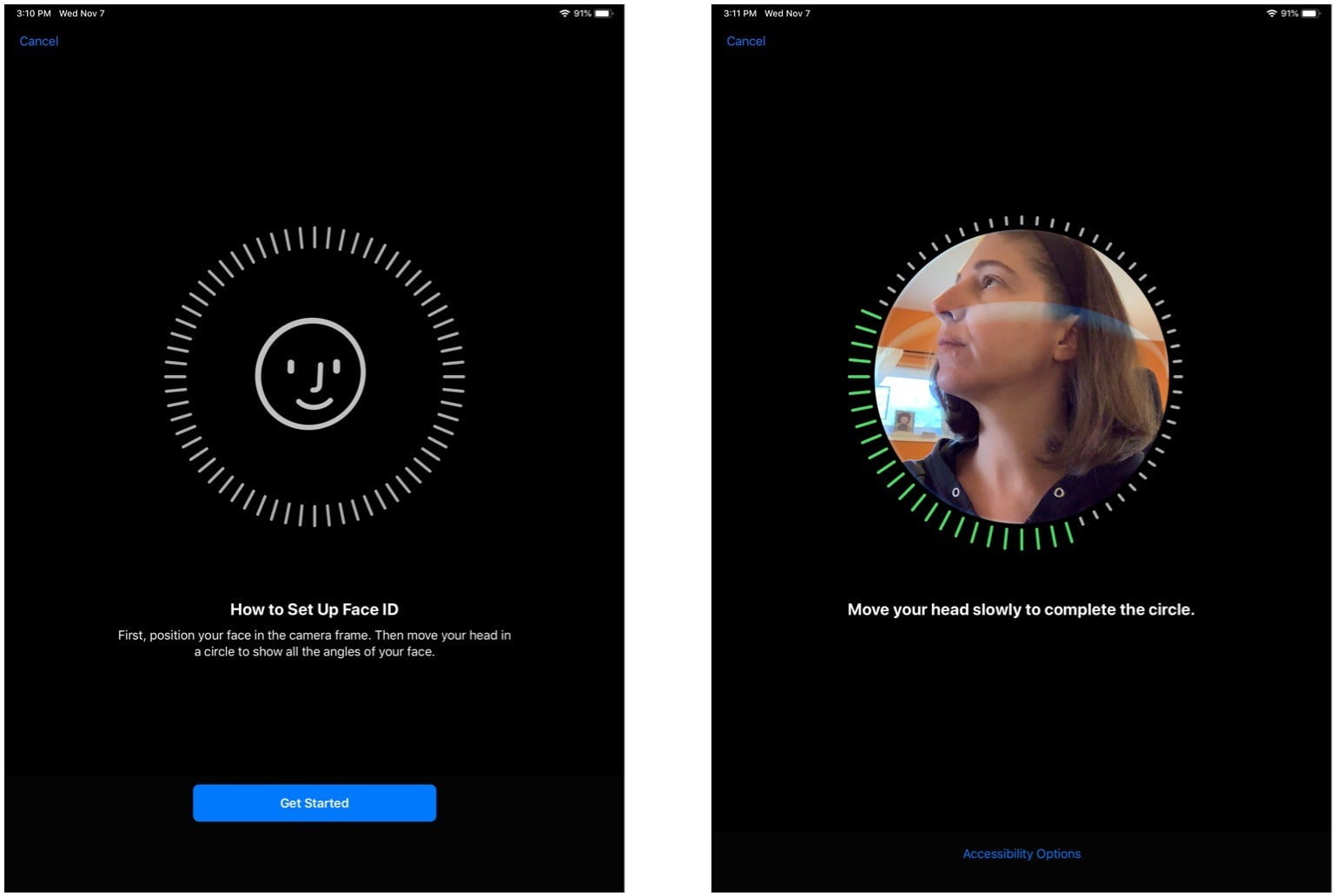 iPad Pro 2018da Yüz Kimliği Face ID Nasıl Ayarlanır 3