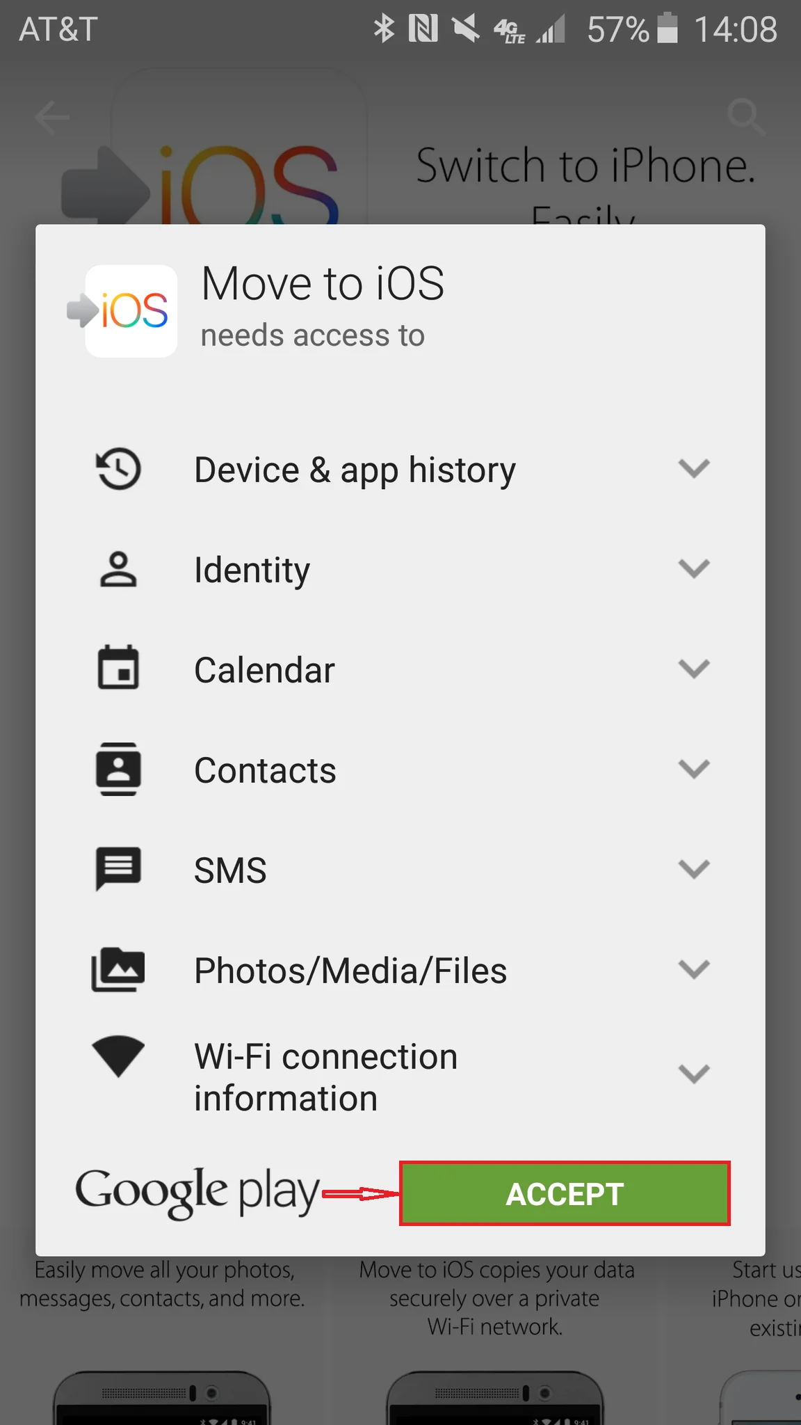 Androidden iPhonea ve iPade Veri Aktarma 4 - Android'den iPhone'a ve iPad'e Veriler Nasıl Taşınır?