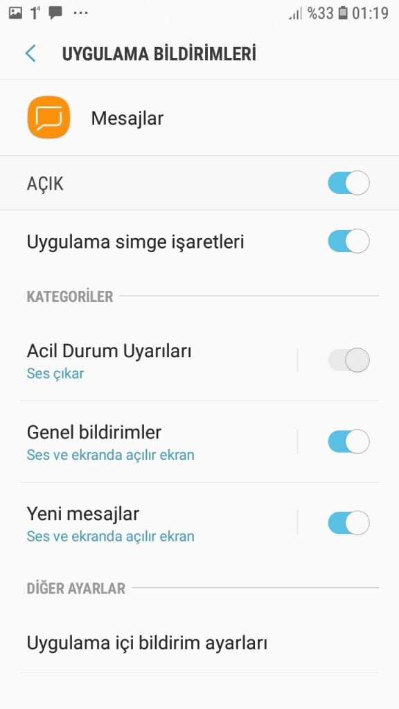 Androidde Uygulama Bildirimlerini Kapatma 5