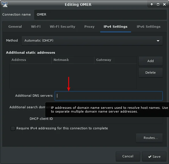 Linux XFCE Masaüstü Ortamında Statik IP ve DNS Ayarları 16 - Linux XFCE ve GNOME Masaüstü Ortamlarında Statik IP ve DNS Ayarları!