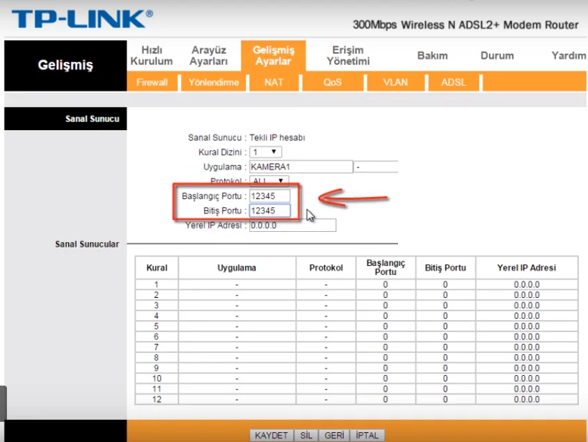 TP Link Modemlerde Port Yönlendirme 10 - TP-Link Modemlerde Port Yönlendirme Nasıl Yapılır?
