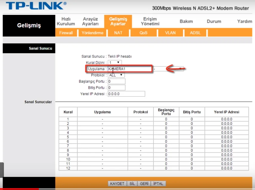 TP Link Modemlerde Port Yönlendirme 8 - TP-Link Modemlerde Port Yönlendirme Nasıl Yapılır?