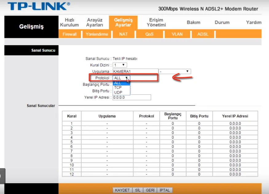 TP Link Modemlerde Port Yönlendirme 9 - TP-Link Modemlerde Port Yönlendirme Nasıl Yapılır?