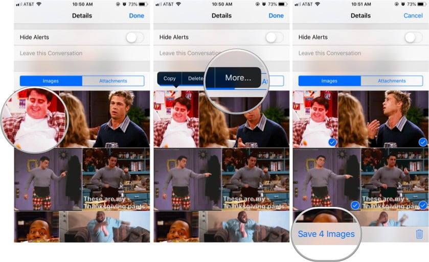 iPhoneda Mesajlarda Gönderilen Resimleri ve Videoları Tek Seferde Kaydetme 2