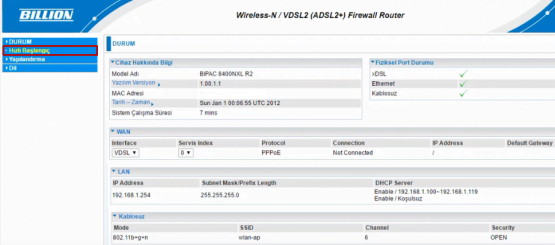 BILLION BiPAC 8400NXL R2 Modem Kurulumu (Resimli Anlatım) BILLION BiPAC 8400NXL R2 Modem Kurulumu 2 - BILLION BiPAC 8400NXL R2 Modem Kurulumu (Resimli Anlatım)