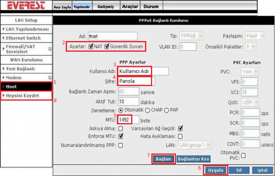 EVEREST SG-1400 Modem Kurulumu (Resimli Anlatım) EVEREST SG 1400 Modem Kurulumu 3 - EVEREST SG-1400 Modem Kurulumu (Resimli Anlatım)