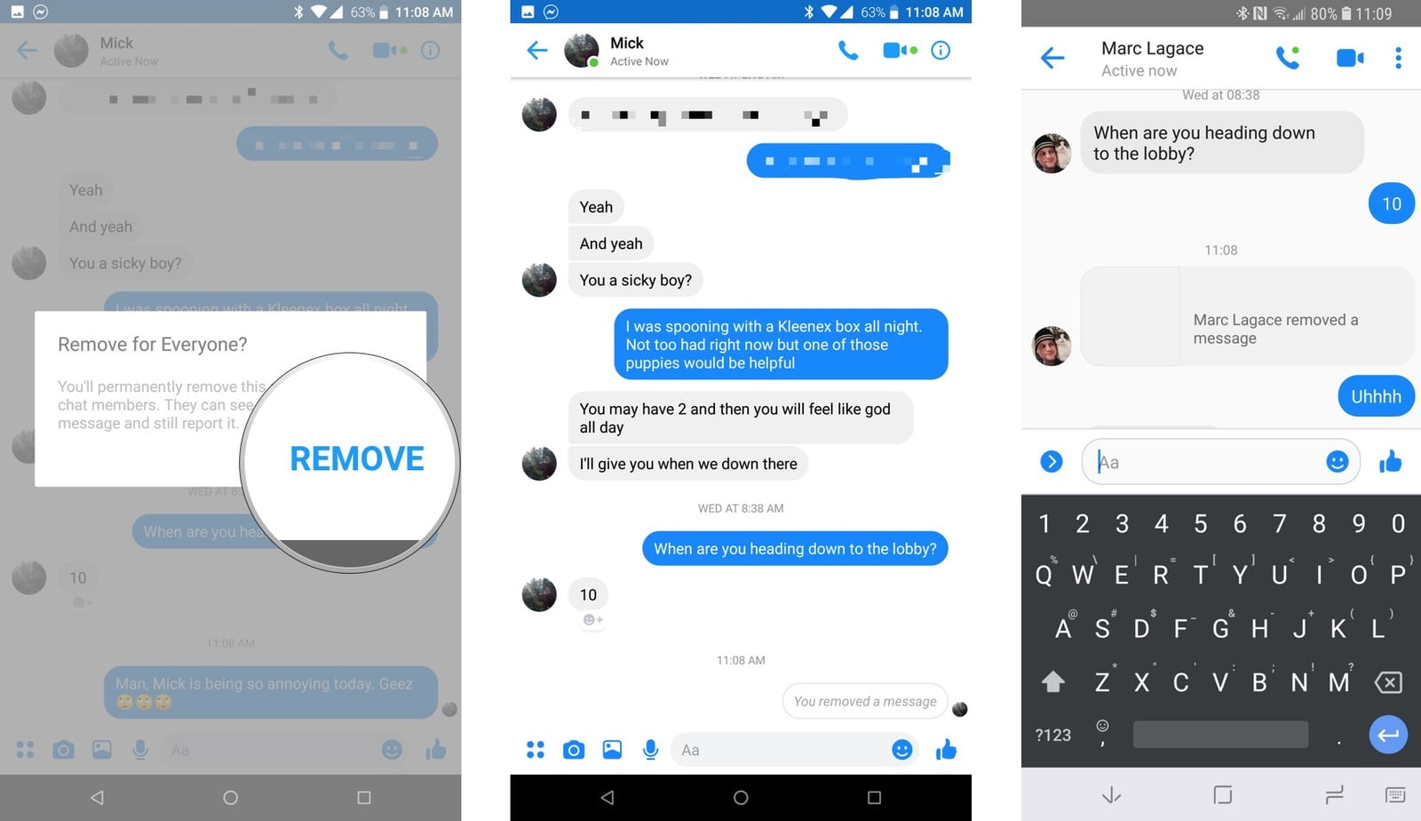 Facebook Messengerda Yanlış Kişiye Gönderilen Mesajı Silme 2