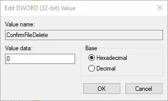 PowerPoint Şifrelerini Nasıl Kurtarabilirim 3 - Windows 10'da Dosya Sil İletişim Kutusu Nasıl Devre Dışı Bırakılır