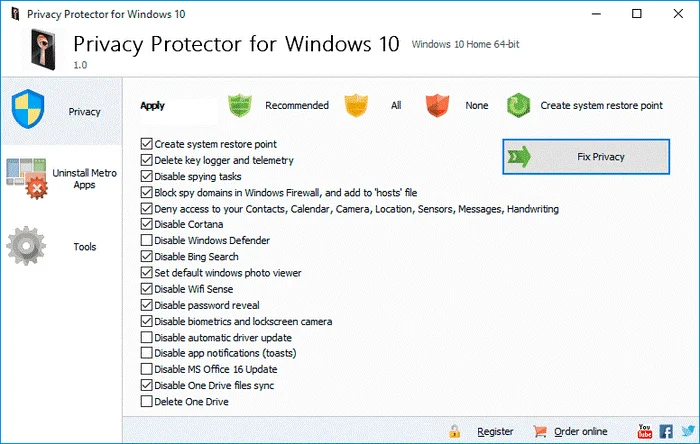 Windows 10 için En İyi Gizlilik Koruma Yazılımı 2 - Windows 10 için En İyi Gizlilik Koruma Yazılımı