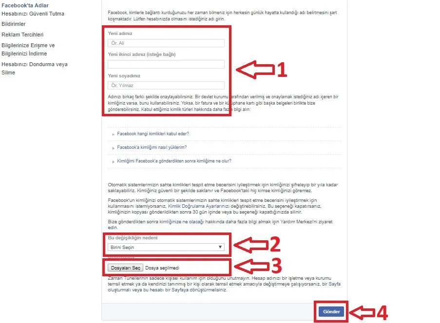 facebook hesabı isim soyisim değişikliği 1 - Facebook Hesabı İsim ve Soyisim Değiştirme!