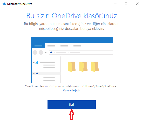 OneDriveı Windows 10da Varsayılan Kaydetme Konumu Olarak Ayarlama 4