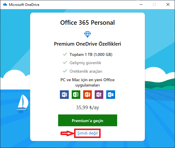 OneDriveı Windows 10da Varsayılan Kaydetme Konumu Olarak Ayarlama 5