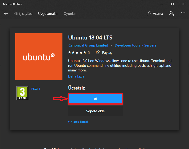 Windows 10da Linux için Windows Alt Sistemi Kurulumu ve Linuxu Çalıştırma 14