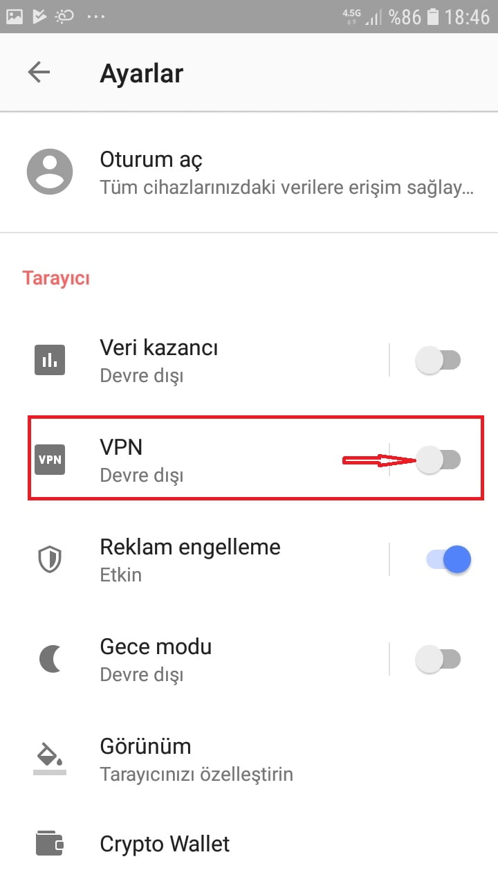 Android Opea VPN 10