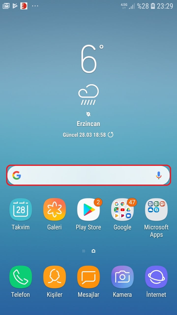 Android'de, Google'ın Gizli Hava Durumu Uygulamasını Ana Ekrana Ekleme!
