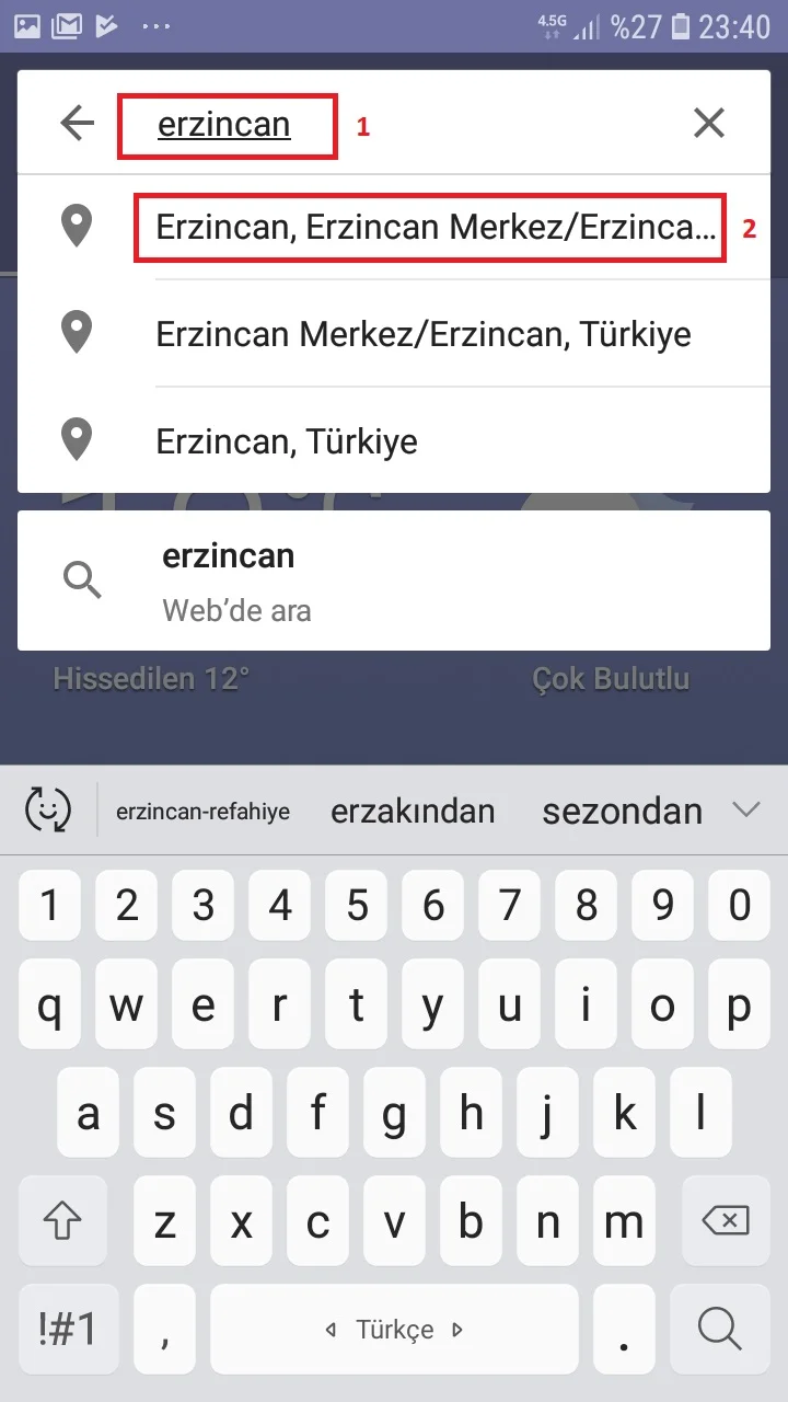 Androidde Googleın Gizli Hava Durumu Uygulamasını Ana Ekrana Nasıl Ekleme 10 - Android'de, Google'ın Gizli Hava Durumu Uygulamasını Ana Ekrana Ekleme!