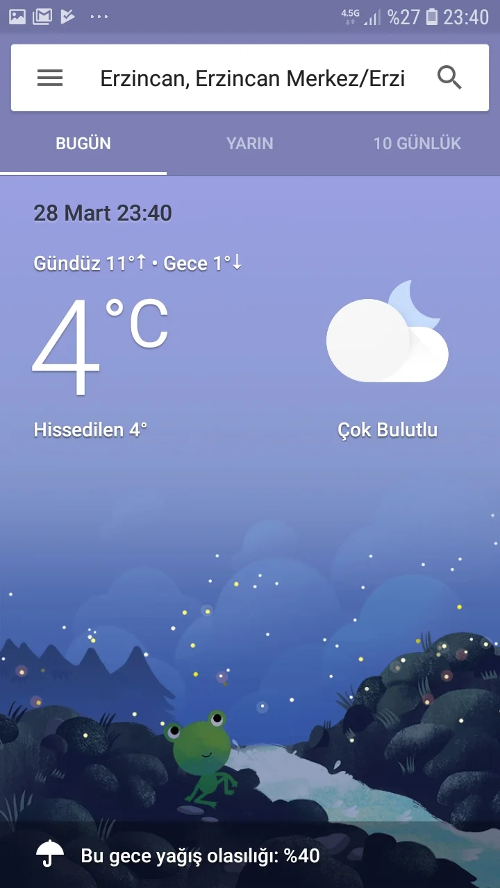 Androidde Googleın Gizli Hava Durumu Uygulamasını Ana Ekrana Nasıl Ekleme 12 - Android'de, Google'ın Gizli Hava Durumu Uygulamasını Ana Ekrana Ekleme!