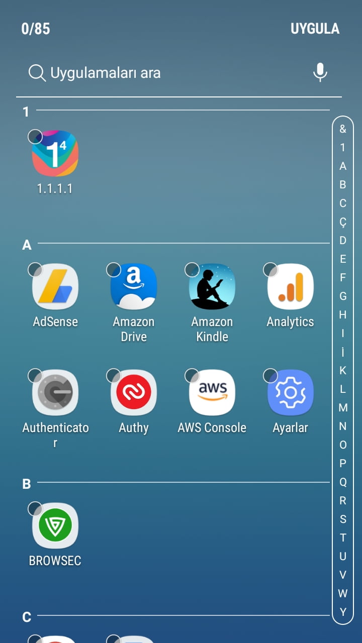 Samsung Android Telefonlarda Uygulama Gizleme 5