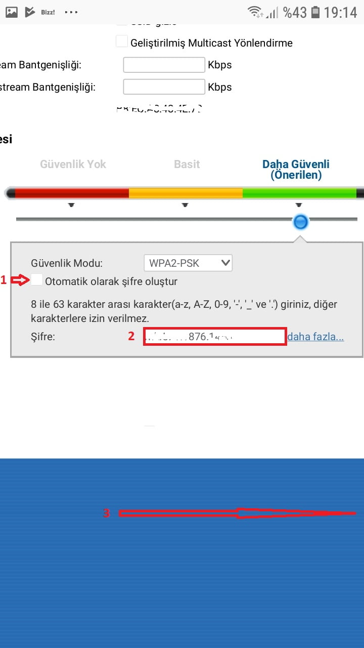 Android veya iOS Cihaz ile Kablosuz Ağ Şifresi Değiştirme 31