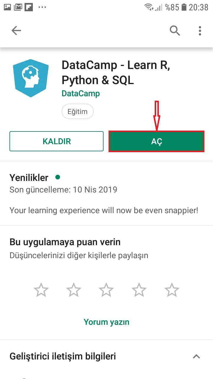 Androidde Programlama Öğrenme Uygulamaları 39