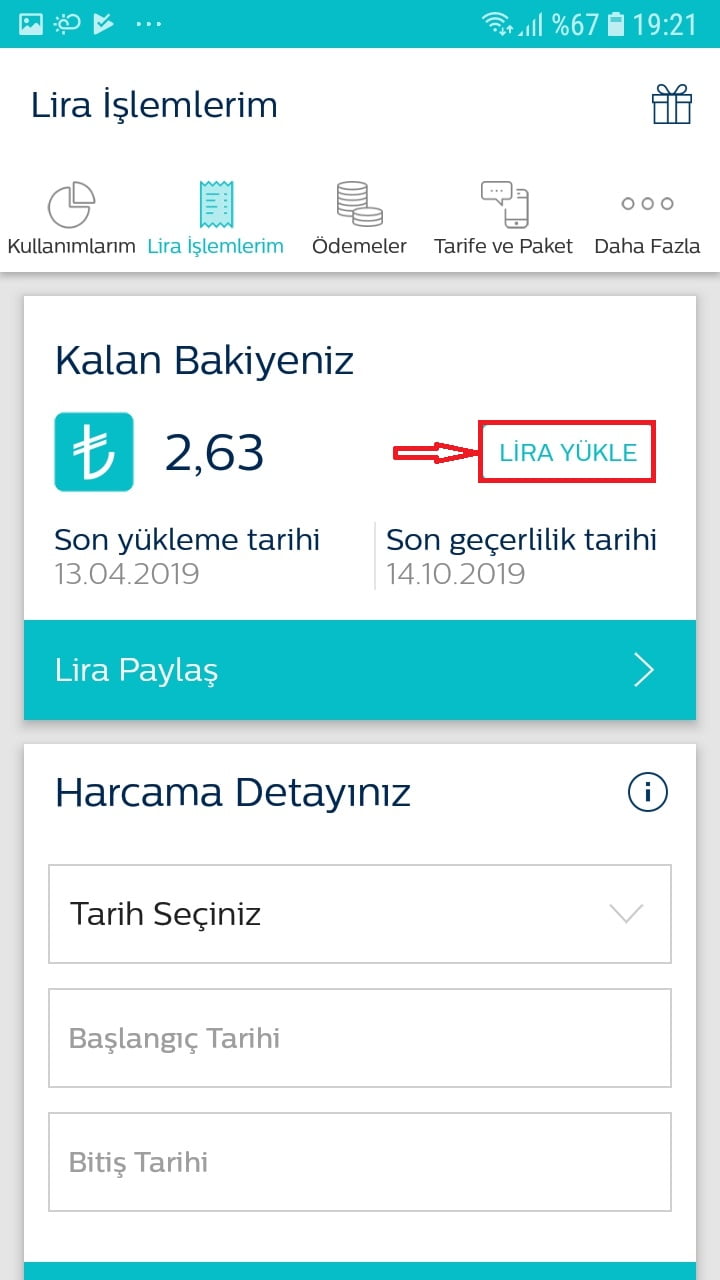 Androidde ve iOSta Türk Telekom Online İşlemler Uygulaması ile Lira Kontör Yükleme 10
