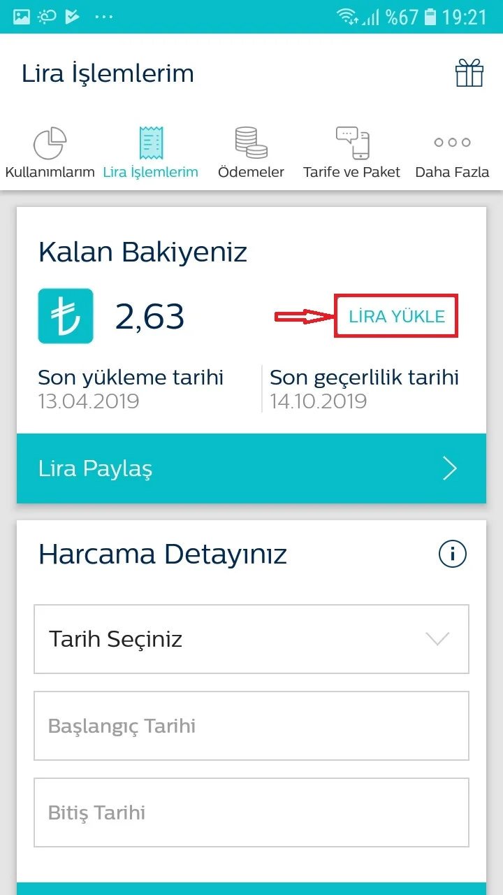 Androidde ve iOSta Türk Telekom Online İşlemler Uygulaması ile Lira Kontör Yükleme 10 - Android'de ve iOS'ta Türk Telekom Online İşlemler Uygulaması ile Lira (Kontör) Yükleme!