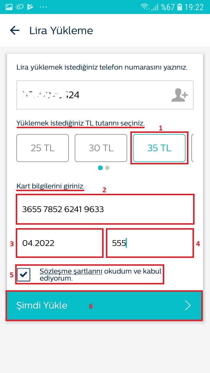 Androidde ve iOSta Türk Telekom Online İşlemler Uygulaması ile Lira Kontör Yükleme 12
