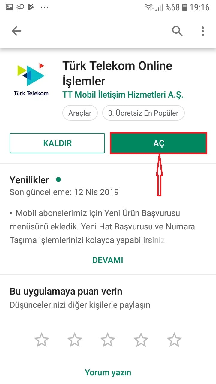 Androidde ve iOSta Türk Telekom Online İşlemler Uygulaması ile Lira Kontör Yükleme 4