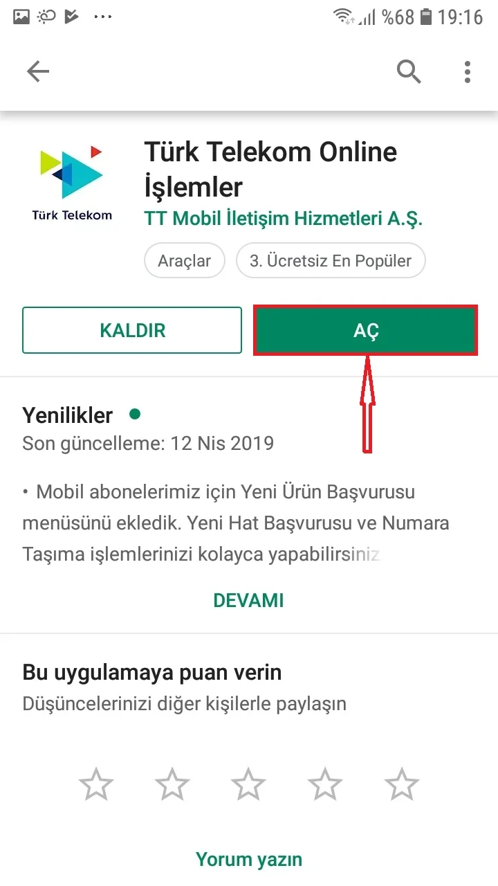 Androidde ve iOSta Türk Telekom Online İşlemler Uygulaması ile Lira Kontör Yükleme 4 - Android'de ve iOS'ta Türk Telekom Online İşlemler Uygulaması ile Lira (Kontör) Yükleme!