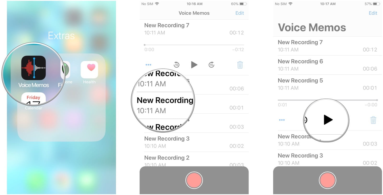 iPhoneda ve iPadde Sesli Notlar Voice Memos Nasıl Kullanılır 2