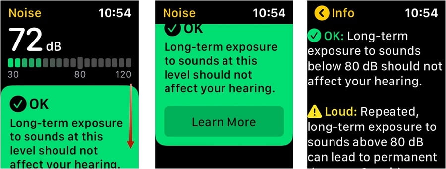 Apple Watchta Gürültü Yüksek Ses Desibel Ayarı ve Kullanımı 4