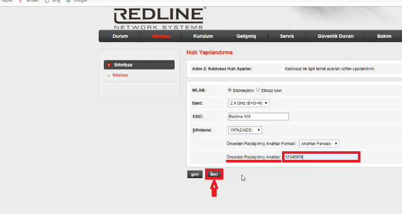 REDLINE RL WMR2300 ADSL2 Modem Kurulumu ve Kablosuz Ayarlar 8