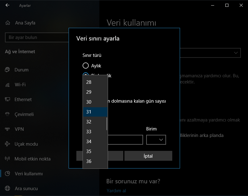 Windows 10da İnternet Veri Data Kullanımı Nasıl Bulunur Görüntülenir 9