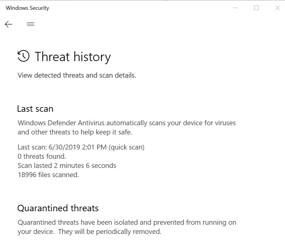 Windows 10 Defender Dosyalarımı Sildiyse ne Yapmalıyım 1