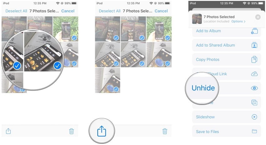 iPhoneda ve iPadde Fotoğraflar Uygulamasındaki Resimler Nasıl Gizlenir 11