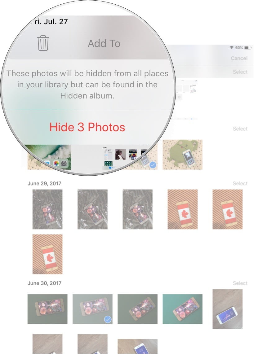 iPhoneda ve iPadde Fotoğraflar Uygulamasındaki Resimler Nasıl Gizlenir 3